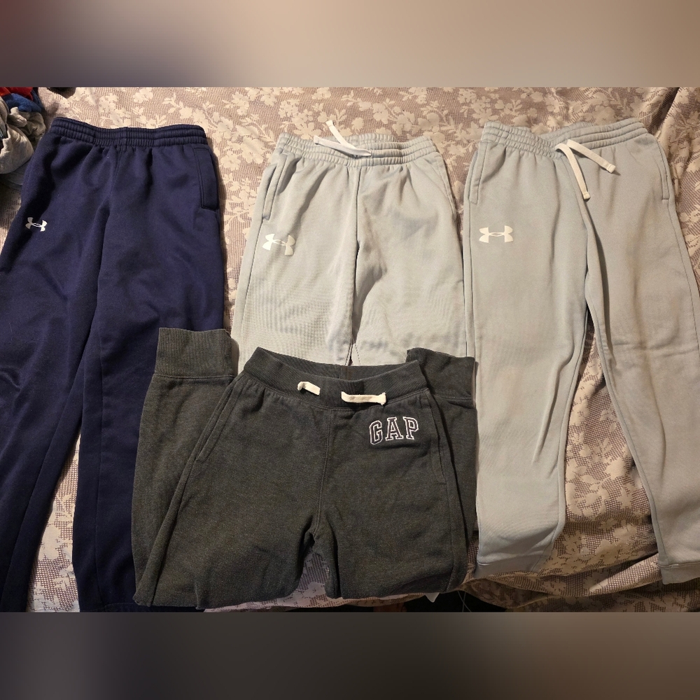 Under Armour Kids Jogger Pants - Navy, Light Gray, Gray